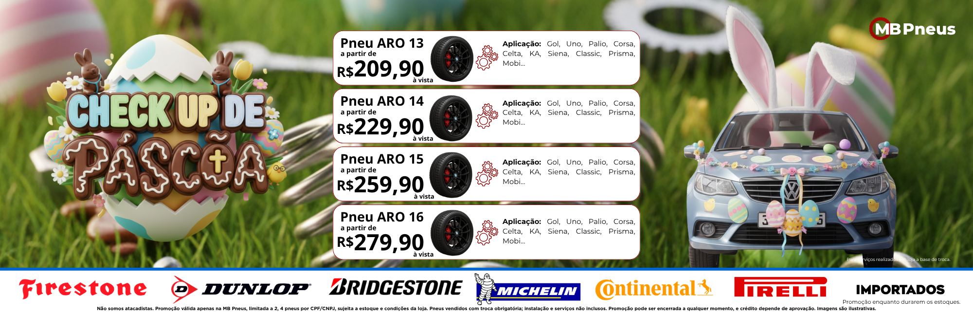 MB Pneus - Mês do Consumidor - Ofertas toda semana com oportunidades imperdíveis